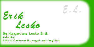 erik lesko business card